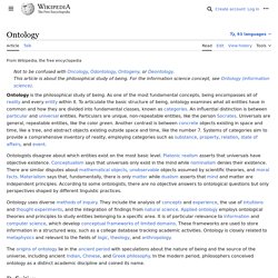 Ontology in Wikipedia