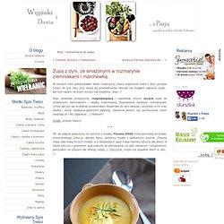 Pumpkin soup with fried potatoes in rosemary and ...
