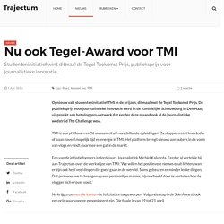 NEW URL beacuse of site upgrade - Nu ook Tegel-Award voor TMI – Trajectum