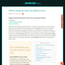 OOP In JavaScript: What You NEED to Know