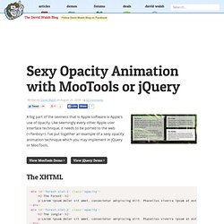 Sexy Opacity Animation with MooTools or jQuery