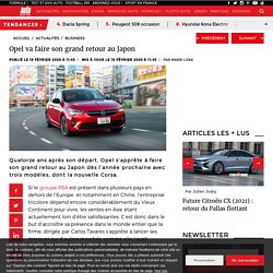 Opel va faire son grand retour au Japon