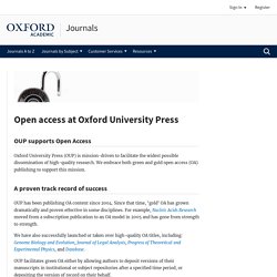 Open Access Journals from Oxford University Press