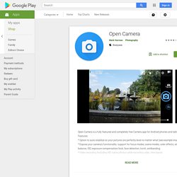 Appli de tournage gratuite: Open Camera (Android)