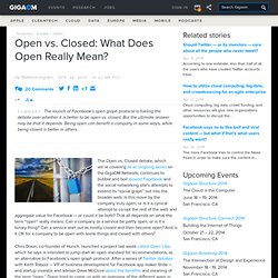 Open vs. Closed: What Does Open Really Mean?