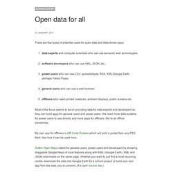 Adrian Short » Blog Archive » Open data for all