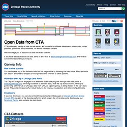 Open Data from the CTA