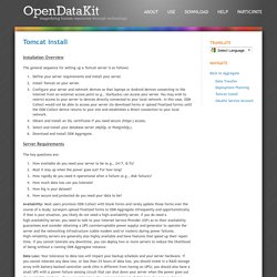 Open Data Kit » Tomcat Install