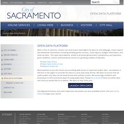 Open Data Platform - City of Sacramento