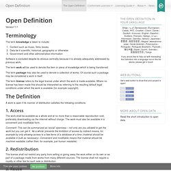 Définition de l'open-data