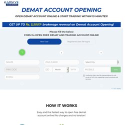 Open Demat Account at Karvy Online