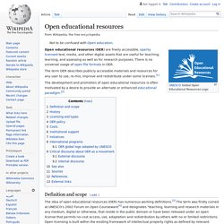 Open educational resources