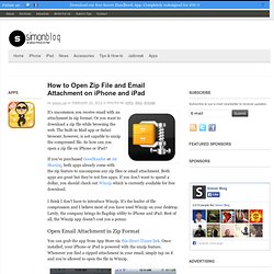 How to Open Zip File and Email Attachment on iPhone and iPad
