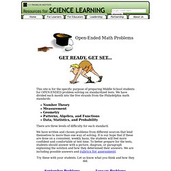 Open-Ended Math Problems from The Franklin Institue
