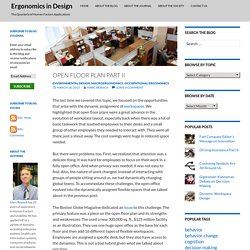Open Floor Plan Part II - Ergonomics in Design