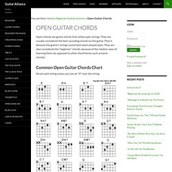 Common Open Guitar Chords