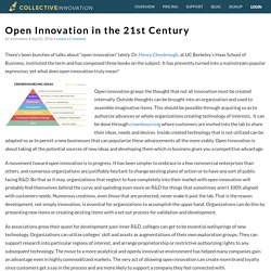 Open Innovation in the 21st Century