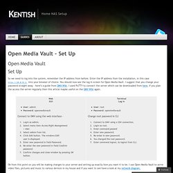 Open Media Vault – Set Up