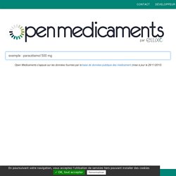 Open Médicaments - Base de données de médicaments