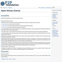 Open Money License