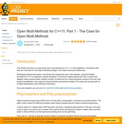 Open Multi-Methods for C++11, Part 1