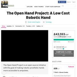 The Open Hand Project: A Low Cost Robotic Hand
