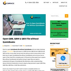Open QuickBooks file without QuickBooks - Currace.com