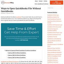 How to Open QuickBooks File without QuickBooks