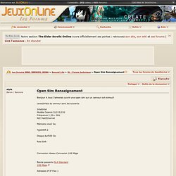 Open Sim Renseignement