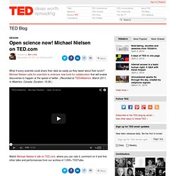 Open science now! Michael Nielsen on TED