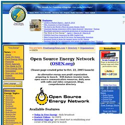 Open Source Energy Network (OSEN)
