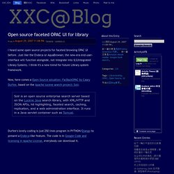 Open source faceted OPAC UI for library - XXC@Blog