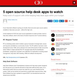 5 open source help desk apps to watch - open source, help desk