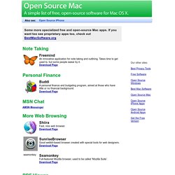 Open Source Mac - Free, Open-Source software for OS X