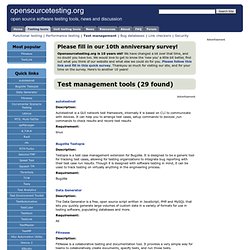 Open source test management tools