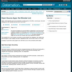 Open Source Apps: the Monster List