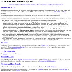 CVS - Open Source Version Control