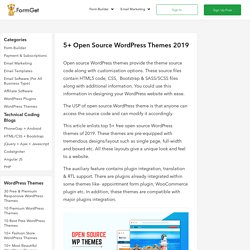 5+ Open Source WordPress Themes 2019