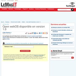 Open webOS disponible en version 1.0