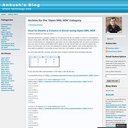 Open XML SDK Ankush&#39;s Blog