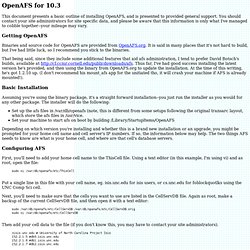 OpenAFS for 10.3