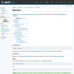 Openbox - ArchwikiFR