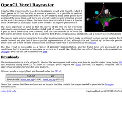 OpenCL Voxel Raycaster