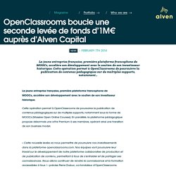 OpenClassrooms boucle une seconde levée de fonds d’1M€ auprès d’Alven Capital – Alven