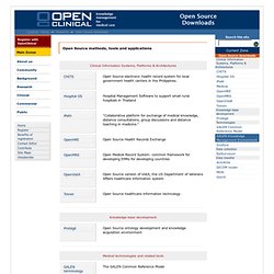 OpenClinical: Open Source tools and applications
