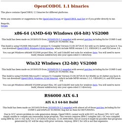 OpenCobol 1.1 Binaries
