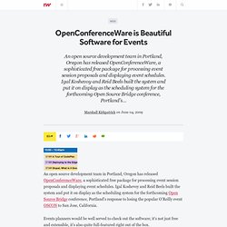 OpenConferenceWare is Beautiful Software for Events