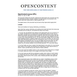 OpenContent License