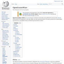 OpenCourseWare - Wikipedia