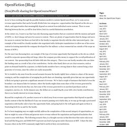 (Non)Profit sharing for OpenCourseWare? « OpenFiction [Blog]